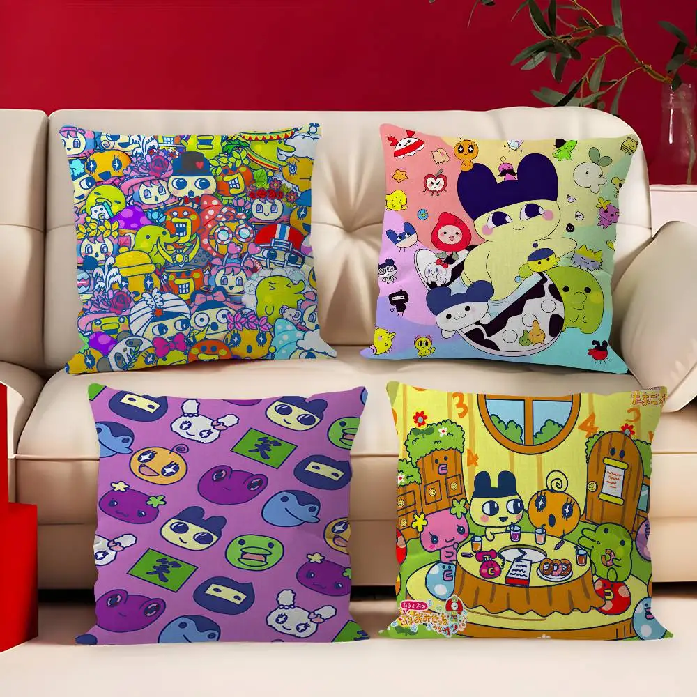 Classic T-Tamagotchi Cut Friend Game Pillow Gift Home Office Decoration Bedroom Sofa Car Cushion Cover case 45x45