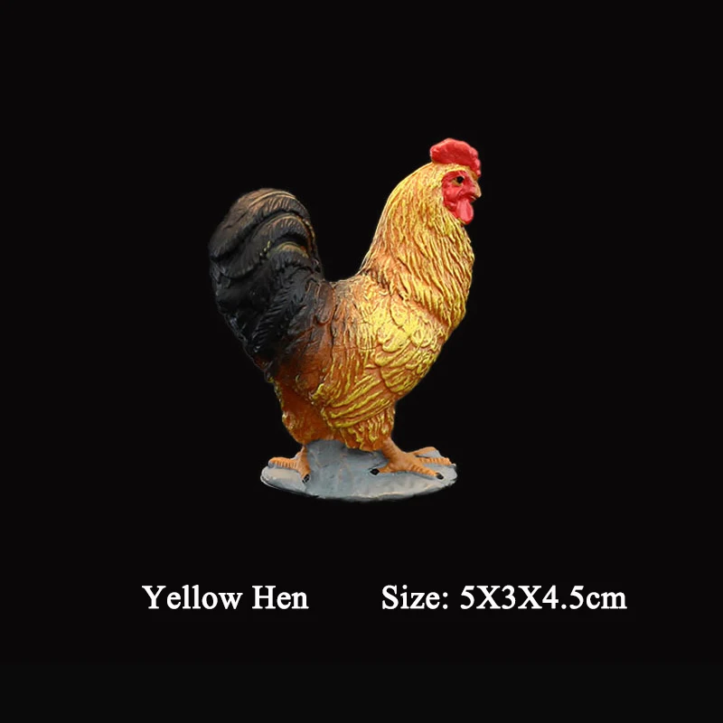 Simulation Animal Poultry Rooster Hen Toy Doll Mini Farm Animal Model Movable Doll Decoration Children\'s Toy Gift Collection