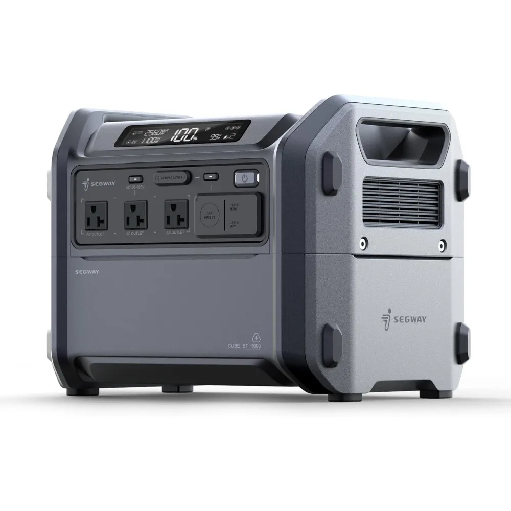 Portable Power Station Cube AC Outlets 1024Wh LiFePO4 Battery Expandable Battery Capacity up to 5kWh Solar Generator