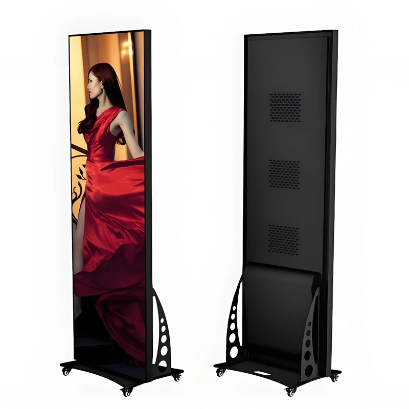 Penghalang Air Untuk Produk Layar LED Kustom P1.25 P1.56 P1.86 P2 P2.5 P4 Layar Poster LED Digital Dalam Ruangan 1920x640 Lipat