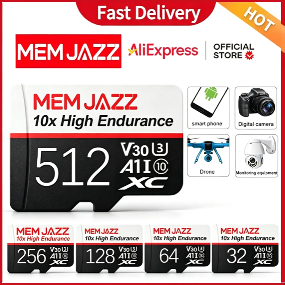 Memory Card 512GB 256GB 128GB 64GB 32GB Memory Card Micro SD Class10 U3 Extreme Pro Hot New for Dash Cam Gaming GoPro Tablet