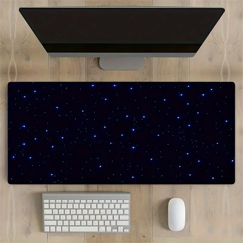 

Simple Starry Sky Mouse Pad Large Rubber Base Anti-slip PC Desk Accessories Mousepad for Office and Gamer Keyboard Mat Decor Rug