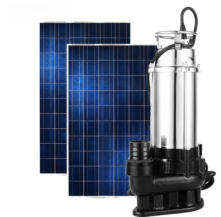 

1.1kw AC Sewage submersible Water 3 phase Pump with Solar Pumping System and jinko solar panel