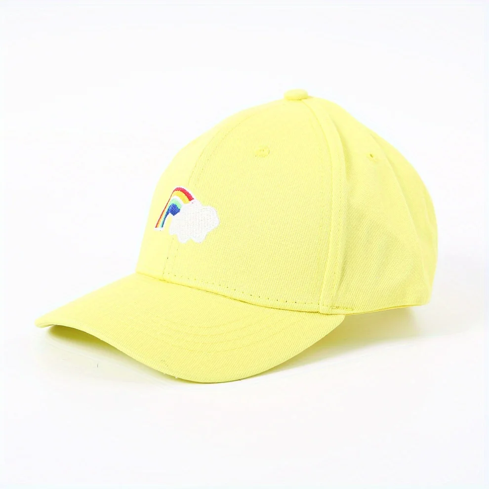 

Breathable Baseball Cap Polyester Material Curved Brim Solid Color Sun Protection Unisex Casual Outdoor Adjustable