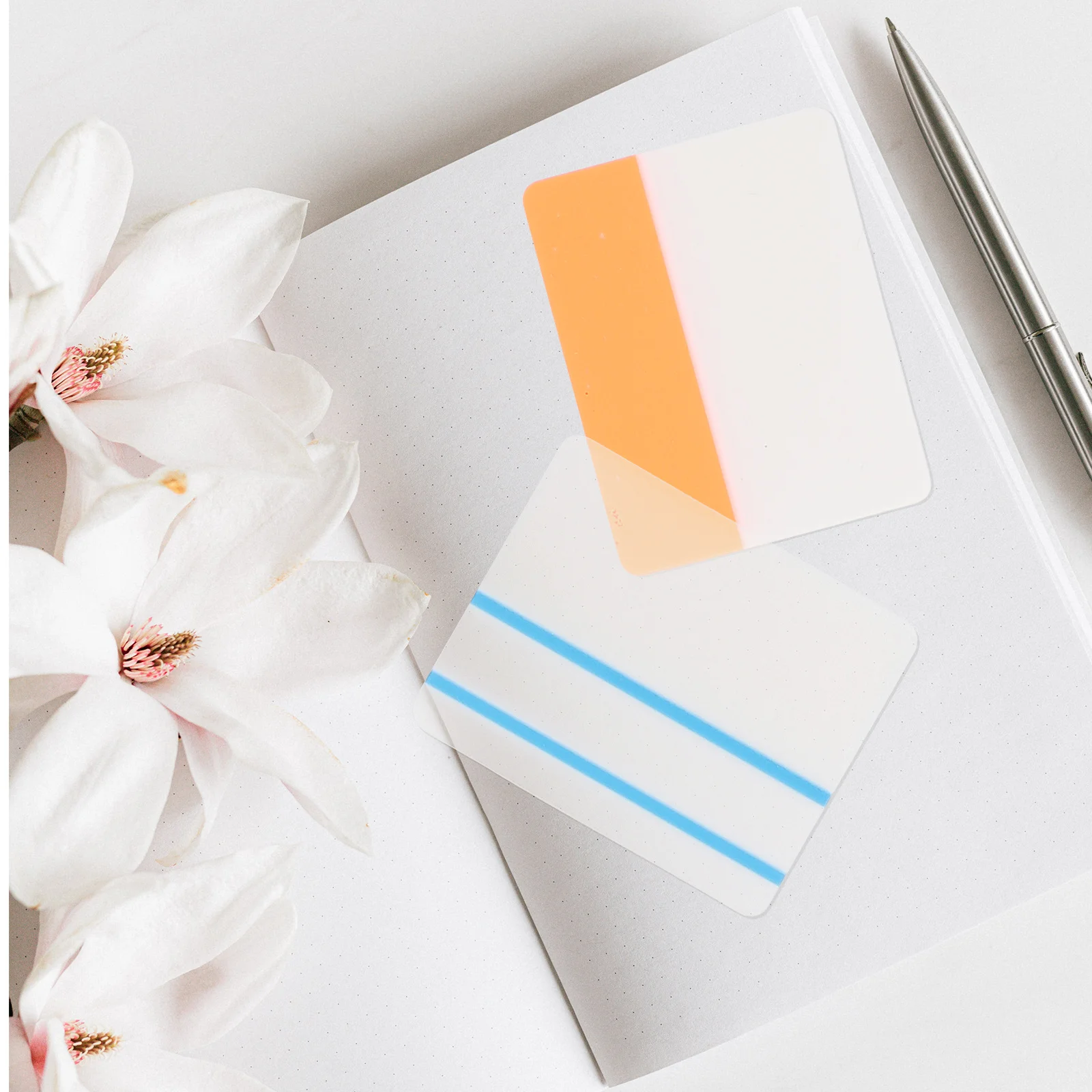 

10 Books Fluorescent Portable Memo Pads Transparent Reusable Notepads for Planning Scheduling School Office Use