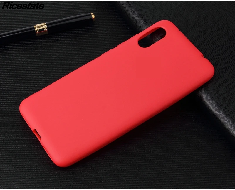 For Xiaomi Redmi 7A Matte Soild color Ultra Thin Colorful Silicone Cover for Redmi 7A Funds Cases