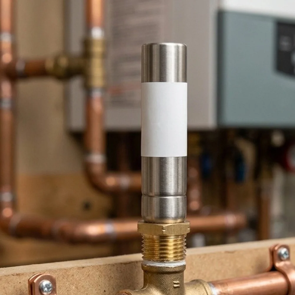 Water Hammer For Arrestor Set of 2 Featuring Lead-Free Copper and 1/2 Inch NPT Thread for Secure Plumbing Installations