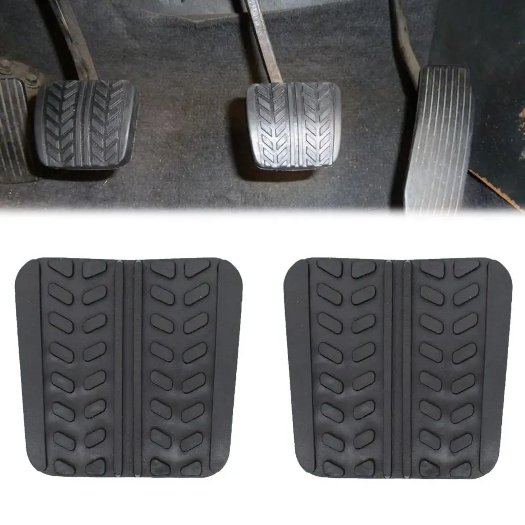 2PCS Car Brake Clutch Pedal Pad Cover For Mazda 323 626 929 B-Series B2200 B2600 Bravo E1400 E1800 MPV MX6 Premacy RX-7 Rubber