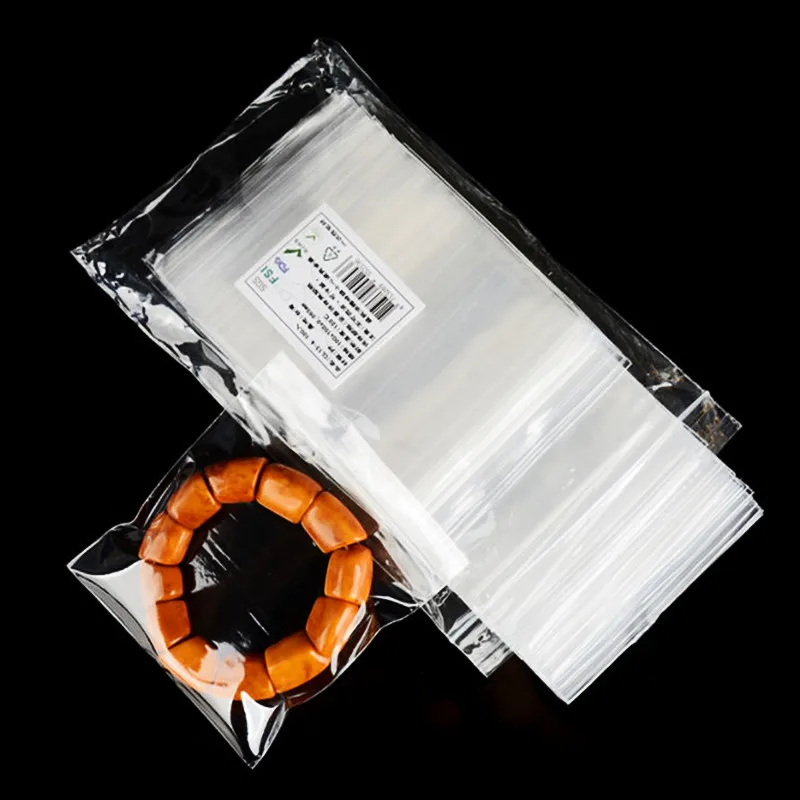 

50~100PCS Super Clear Quality PP Food Ziplock Package Bag Resealable Jewelry Jade Earrings Bracelets Meat Tea Xmas Gift Pouches