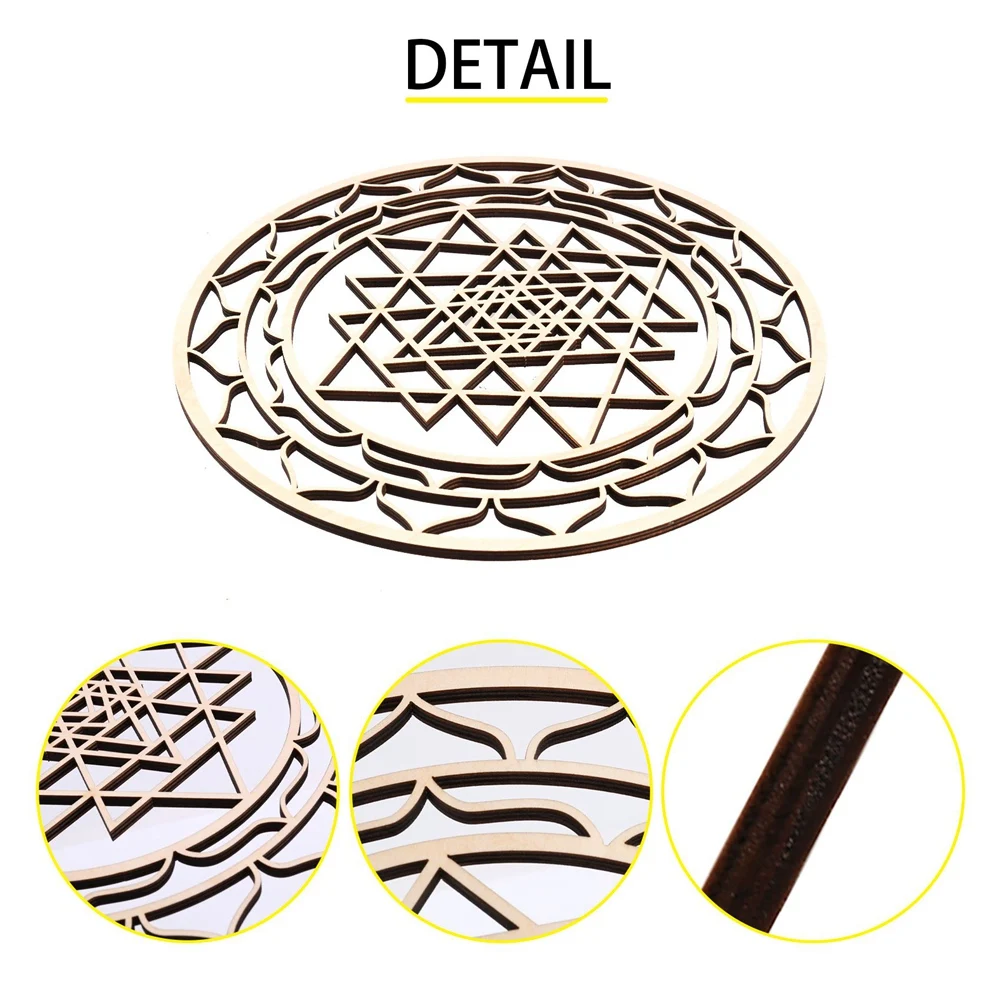 ABVJ-6Pcs/Set Sacred Geomtry Wall Art Set Wooden Wall Art, Sacred Geometry Art, Sculpture, Wall Decorations For Home Decor