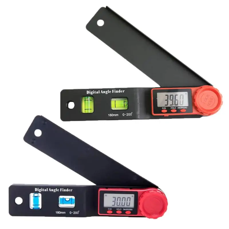 

2in1 LED Digital Display Angle Ruler 0-200 Degree Electronic Angle Meter Instrument Spirit Level Carpenter's Angle Finder