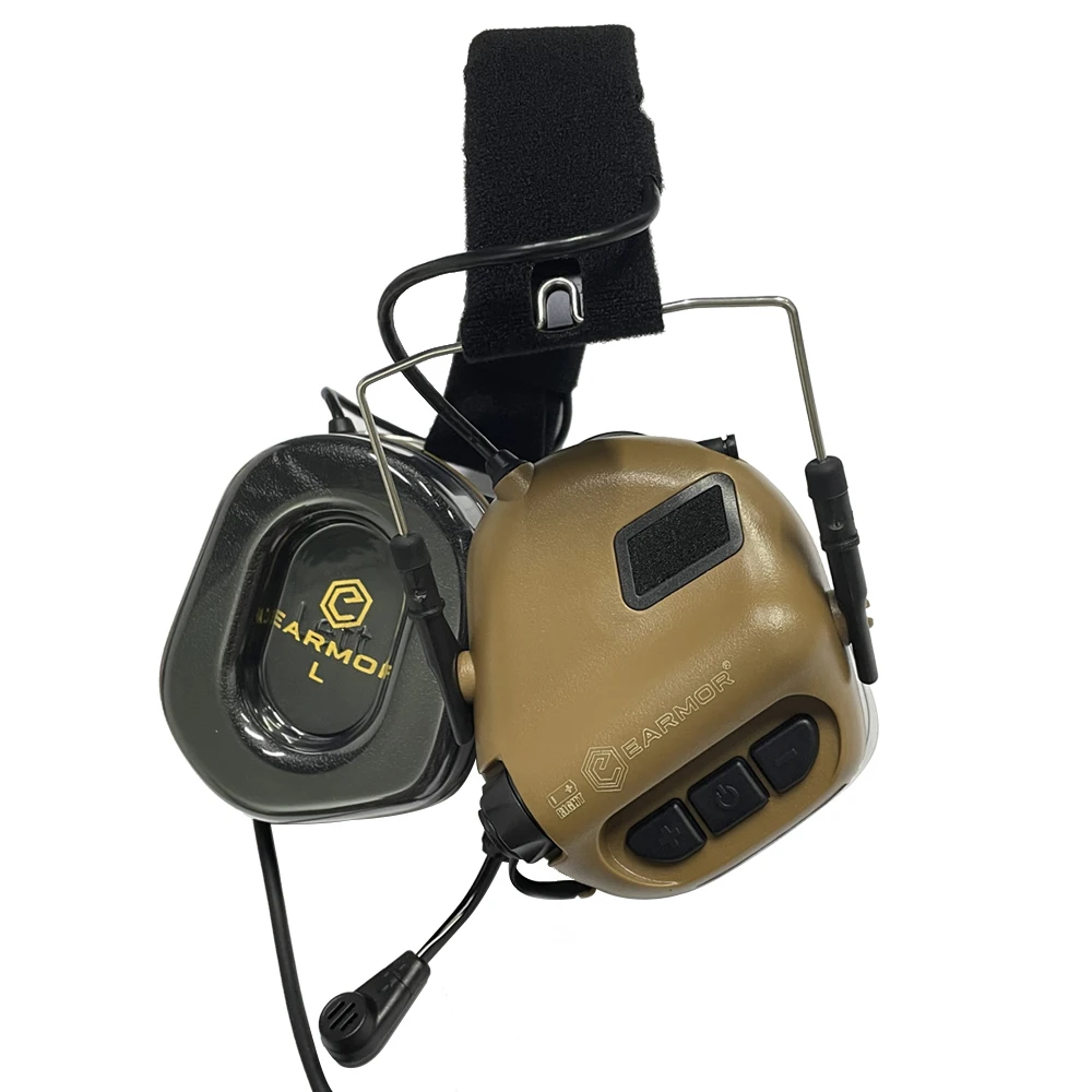 Imagem -03 - Earmor Anti Noise Tactical Headconjunto Aviação Militar Fones de Ouvido Comunicação e Tiro Fone de Ouvido M51 Adaptador Ptt M32 Mod4