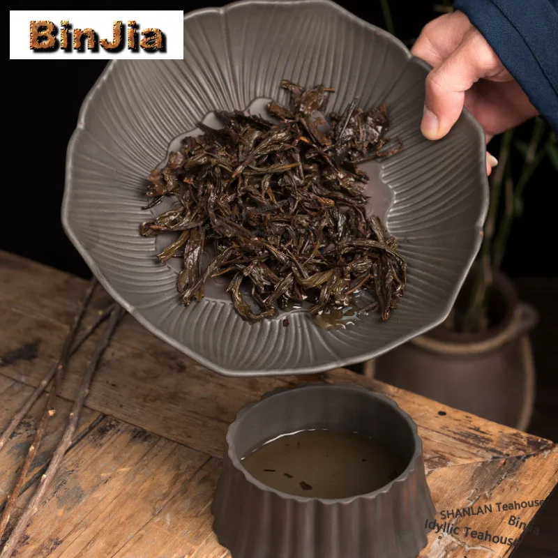 

Фиолетовая керамическая чаша-джианьшуй для мытья чайной пыли, цилиндрическая емкость для очистки от остатков чая, бытовой чакси, декоративный подарок