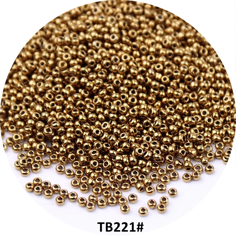 Golden 15/0 Japanese Seedbeads 1.5mm Uniform Metallic Bronze Round Spacer Glass Beads For DIY Jewelry Making Garments Accessory