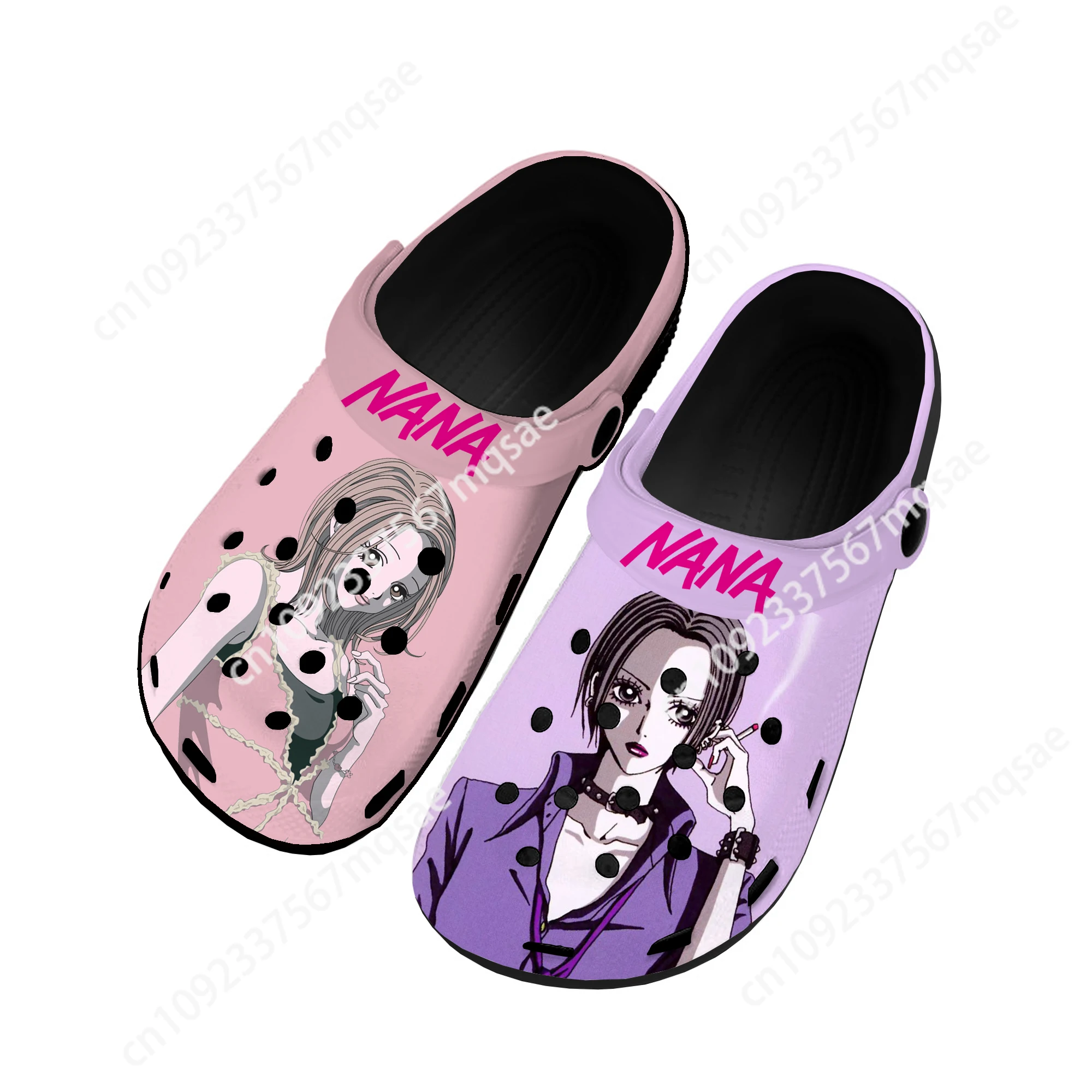 

Osaki Komatsu NANA Shoujo Manga Home Clogs Custom Water Shoes Mens Womens Teenager Shoe Black Garden Clog Beach Hole Slippers