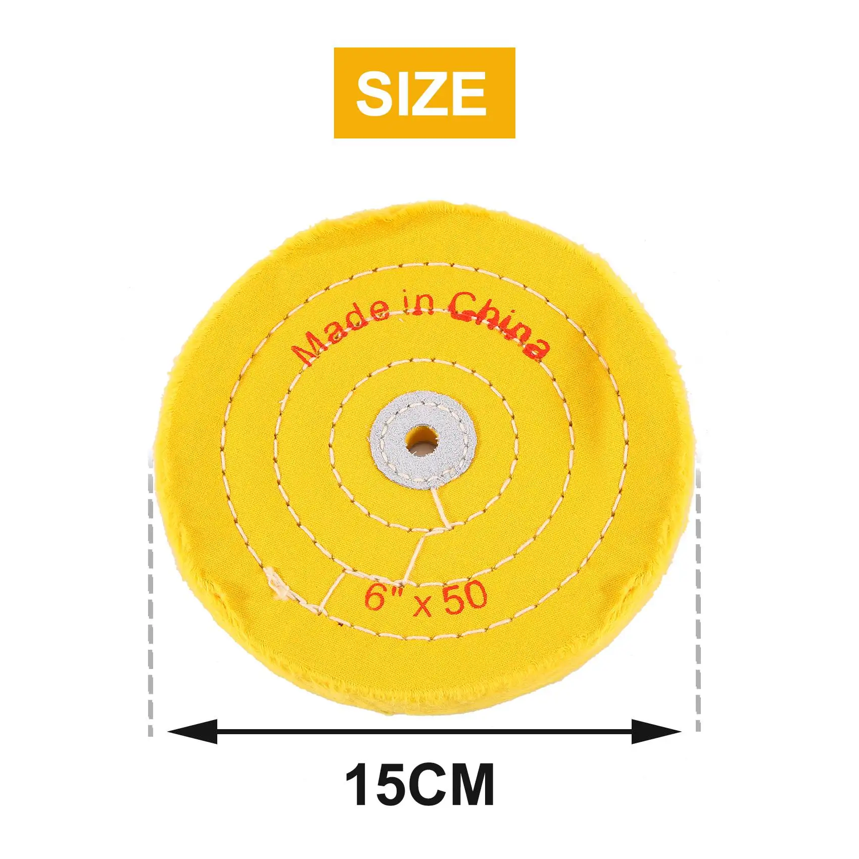 

3-Piece 6-Inch Mirror Polishing Wheel Set Cotton Wheel For Bench Grinder Tools With 1/2 Inch Arbor Hole-[97Lemons]