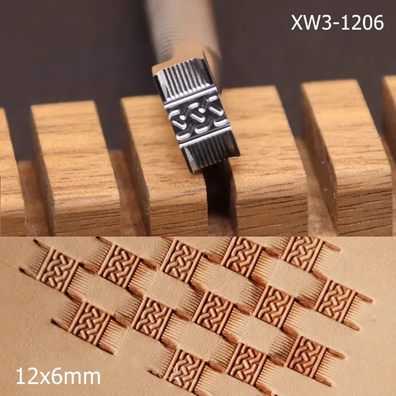 304 Stainless Steel Tatami Pattern Stamp 12x6mm - Japanese Style Embossing Tool For Veg Tanned Leather | DIY Leathercraft Punch