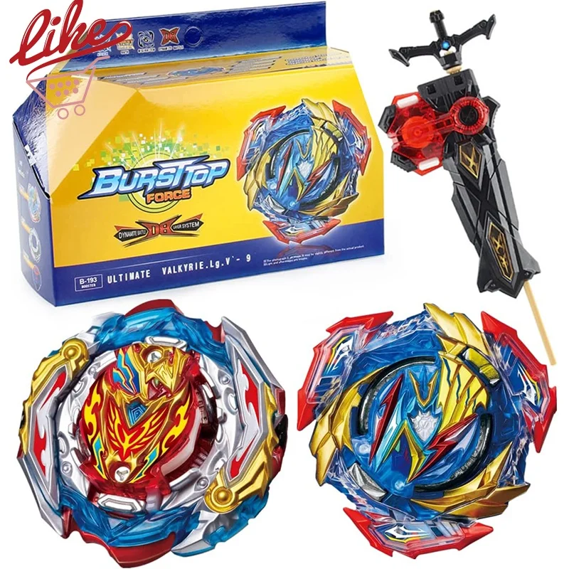 

Laike DB BU B-201 Zest Achilles B-193 Ultimate Valkyrie Spinning Top with Sword Shape Launcher Box Set Toys for Children