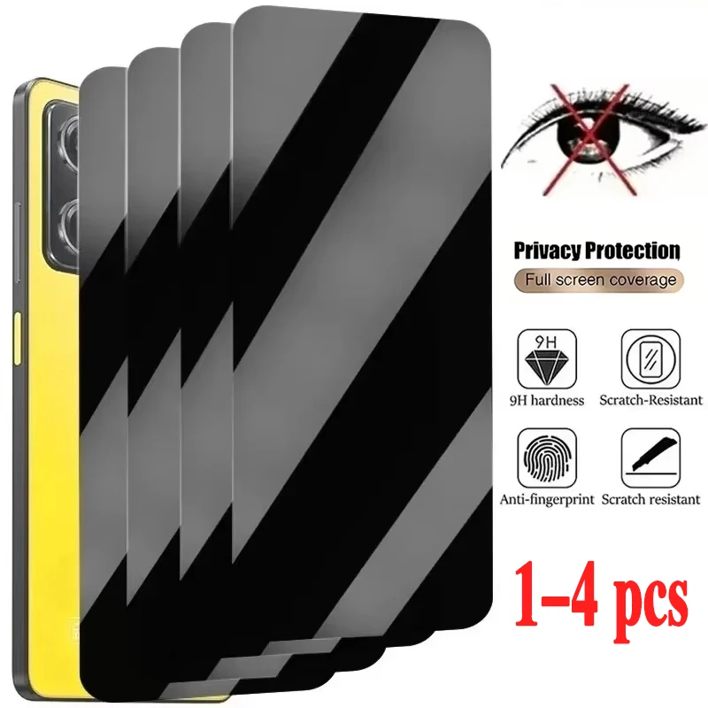 1-4PCS Sichtschutzfolie für Xiaomi 13T 14T Pro 12T 11T 10T 12 11 10 Lite 12 Lite NE Anti-Scratch Anti-Spy gehärtetes Glas