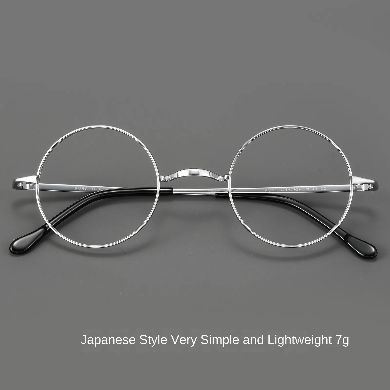 

VOSUN D8732 Myopia Glasses Ultra-Light Pure Titanium Frame Retro Artistic Round Glasses