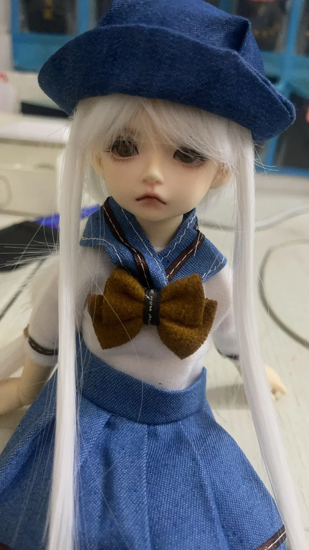 Suitable for 30cm BJD Doll Deep Blue Academy Style Toys Dress Exquisite Dressing Home