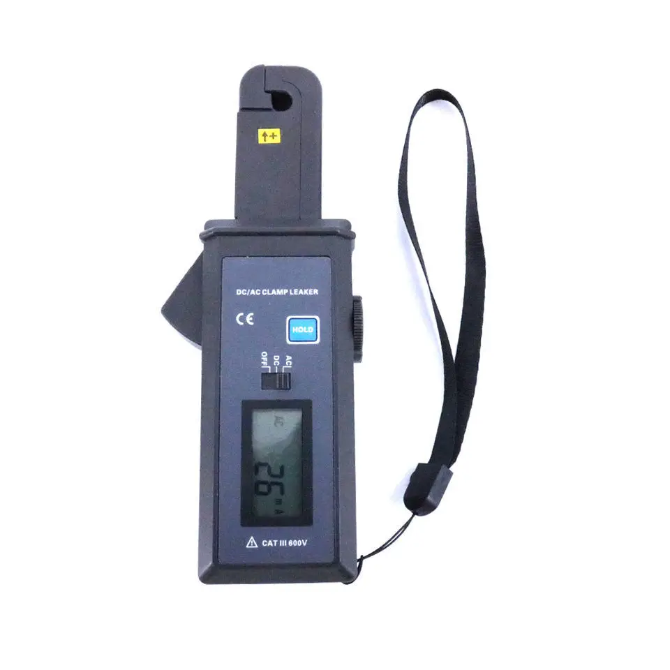 Digital AC DC Leakage Current Measurement Clamp Leaker Meter Instrumetn With Range AC/DC 0mA~60.0A Clamp Size 16*18 mm