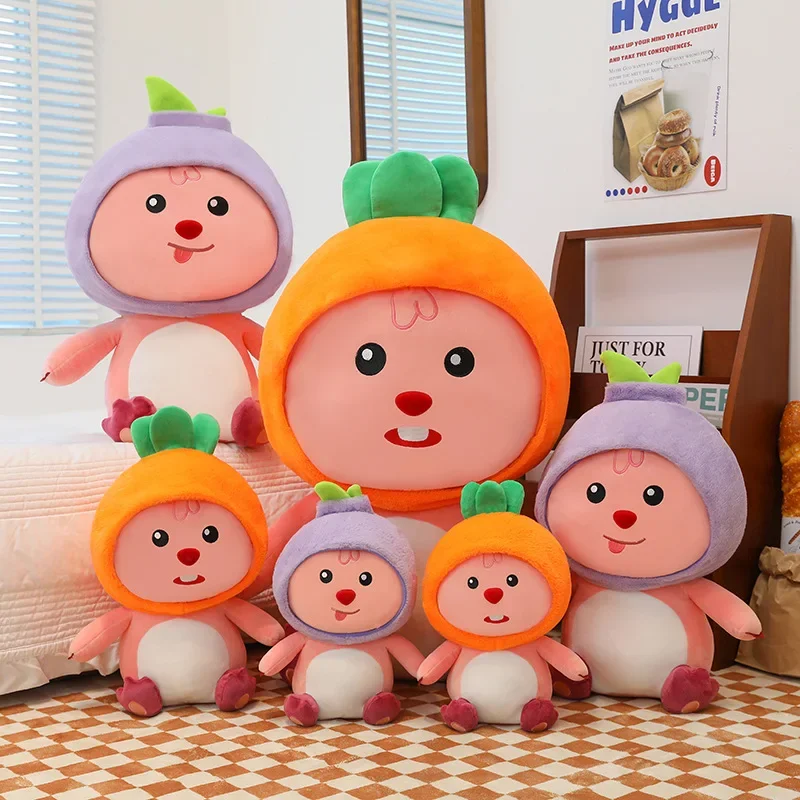 

70 см Loopy Kawaii плюшевая игрушка кукла мультфильм милая аниме фигурка маленький бобри Cos животное фруктовая шляпа Peluches подушка подарок для девочки