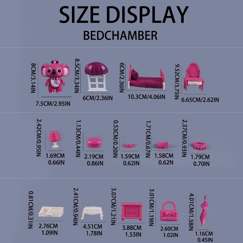 Casa delle bambole gelateria 3D cartone Puzzle Koala accessori per bambole 1:12 mobili in miniatura modello Play House cucina giocattolo regalo