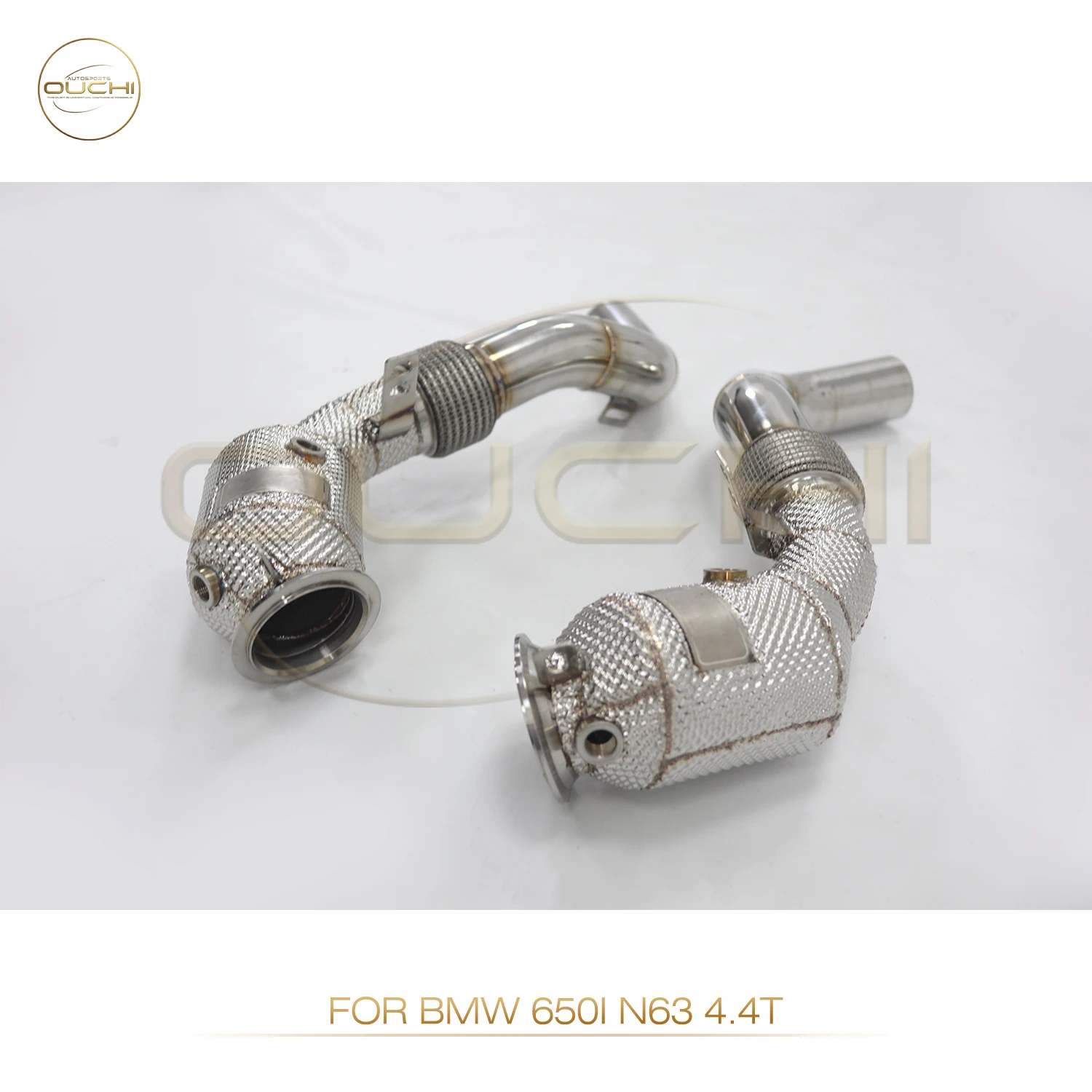 OUCHI نظام العادم الفولاذ المقاوم للصدأ الأداء النازل لسيارات BMW 650i F06 F12 F13 N63 محرك 4.4T بدون القط النازل