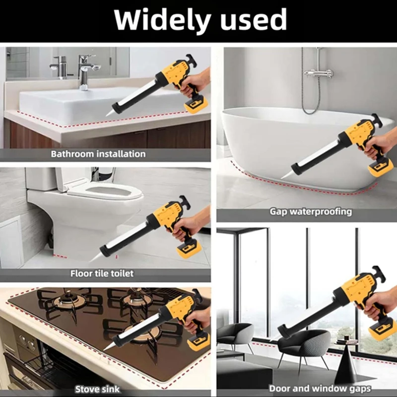 Electric Caulking with 6-Speed Adjustment and LED Light for 20V 18V Battery