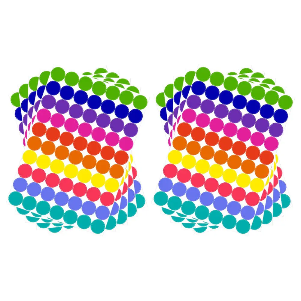 10Sheets Colored Dot Stickers Removable Adhesive Labels for Organizing Inventory Pricing Gift Sealing Round Coding Stickers
