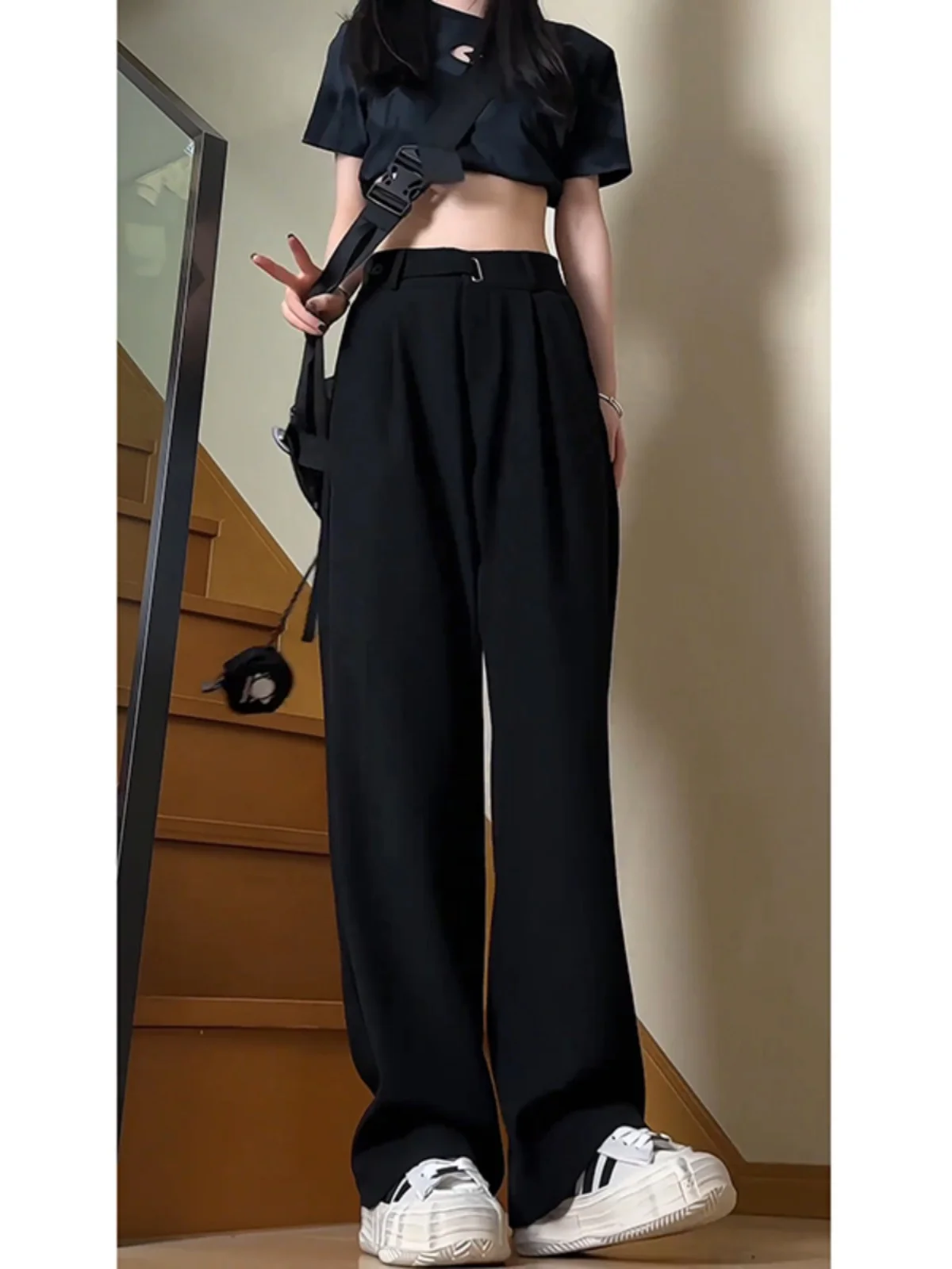 

Мужские брюки Neapolitan Bla: прямые, зауженные, повседневные, модные, с эффектом драпировки