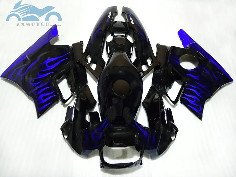 ABS plastic fairing for HONDA 1991 1992 1993 1994 CBR600 F2 blue flames road motorcycle body fairings CBR 600 F2 91-94