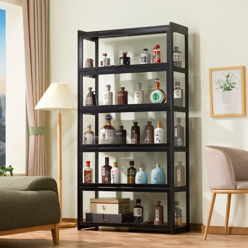 

Wine dining side cabinet, high cabinet, living room integrated against the wall, modern simple , storage side