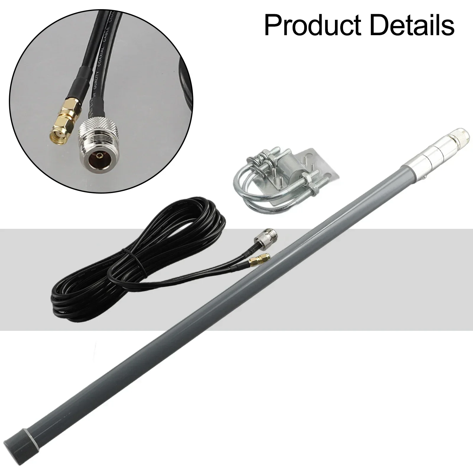 For Agriculture Antenna Aerial Antenna 12dBi 550mm Copper Core Wire Fiberglass High Braided Shield N SMA Connector