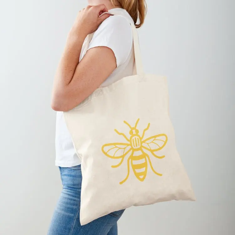Manchester worker bee the symbol of Manchester Tote Bag reusable shopping bag cute pouch bag free delivery bags