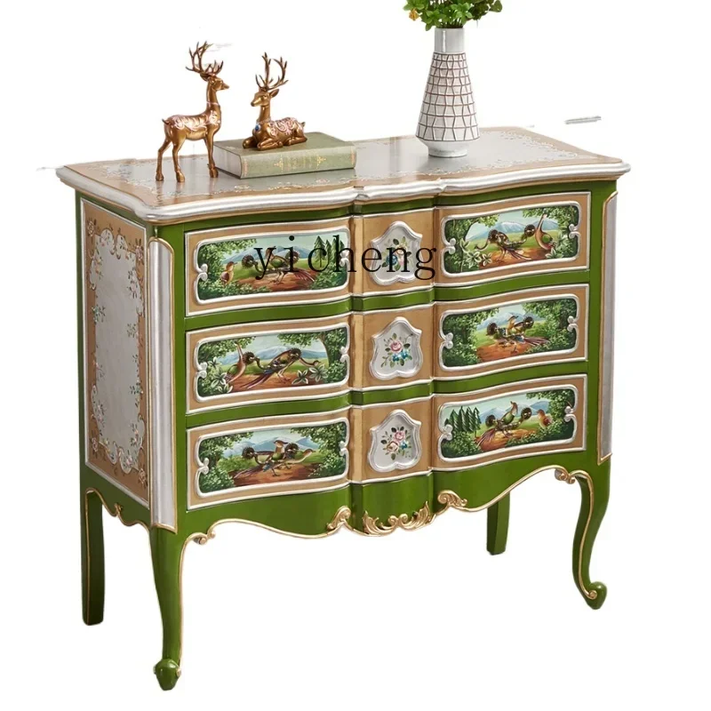 

white painted chest cabinet bedroom solid wood storage living room dining side porch storage side cabinet