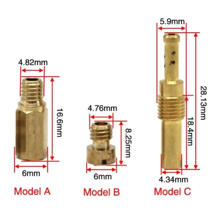 Pack of 10pcs Motorcycle Carburetor Main Jets Slow Pilot Jets for  Carb Set Injector Nozzle