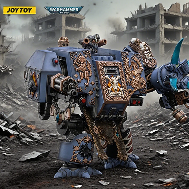 JOYTOY Warhammer 40K 1/18 Action Figure Space Wolves Bjorn The Fell-Handed Mecha Warrior Anime Figure Joint Modello mobile Giocattolo