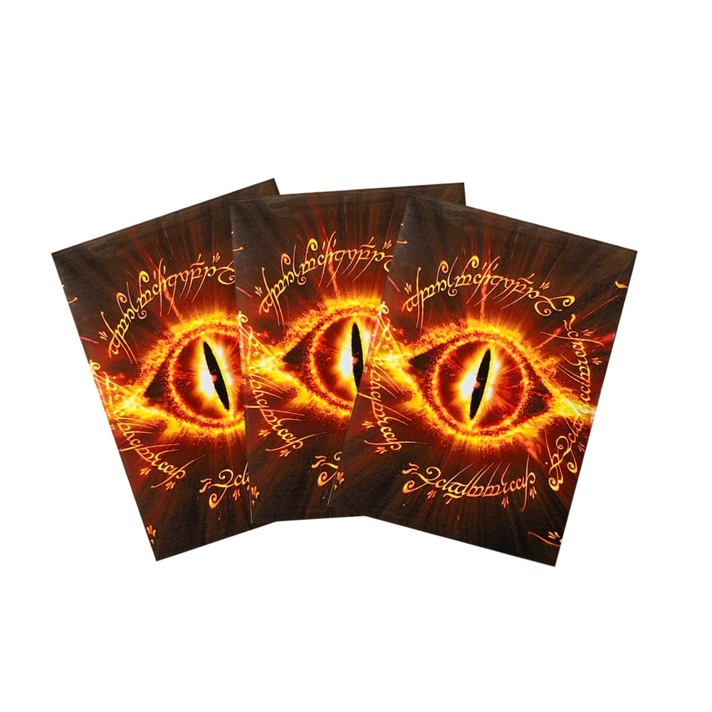 60 PCS 66x91mm Printing Card Protector Eye of The Ring Anime Cards Sleeves Magic Color Card Cover for MTG/PKM/YGO Game Cards