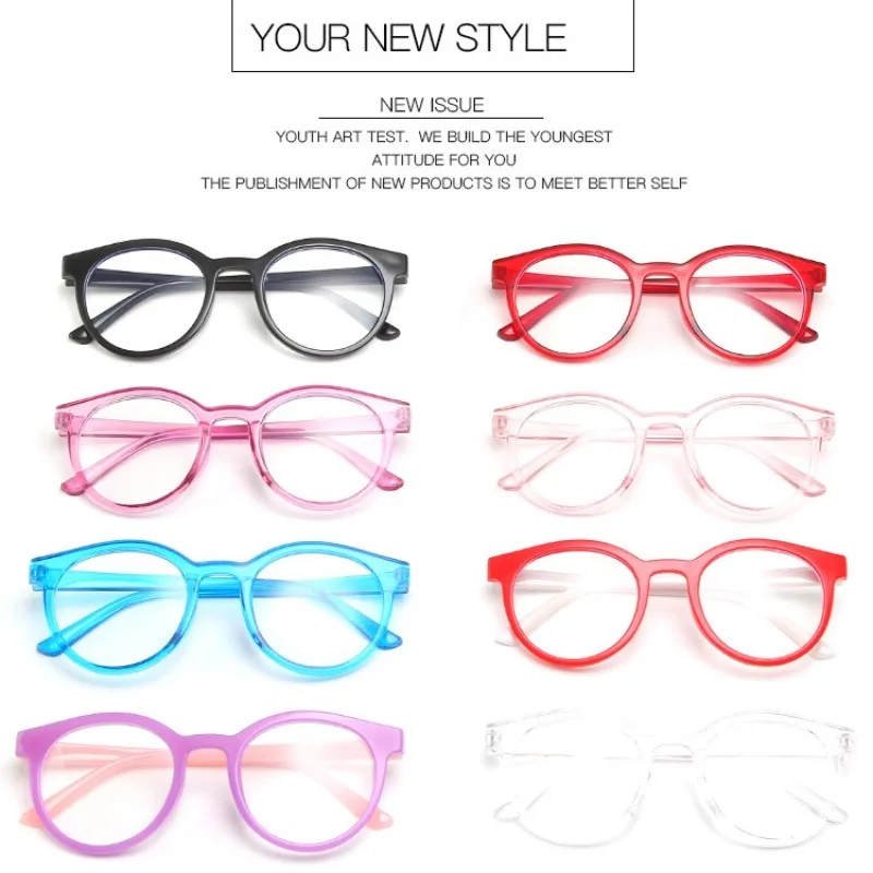 Fashion Anti Blue Light Computer Glasses Kids Boy Girl Clear Plain Glasses Children Eyewear Optical Spectacle Eyeglass