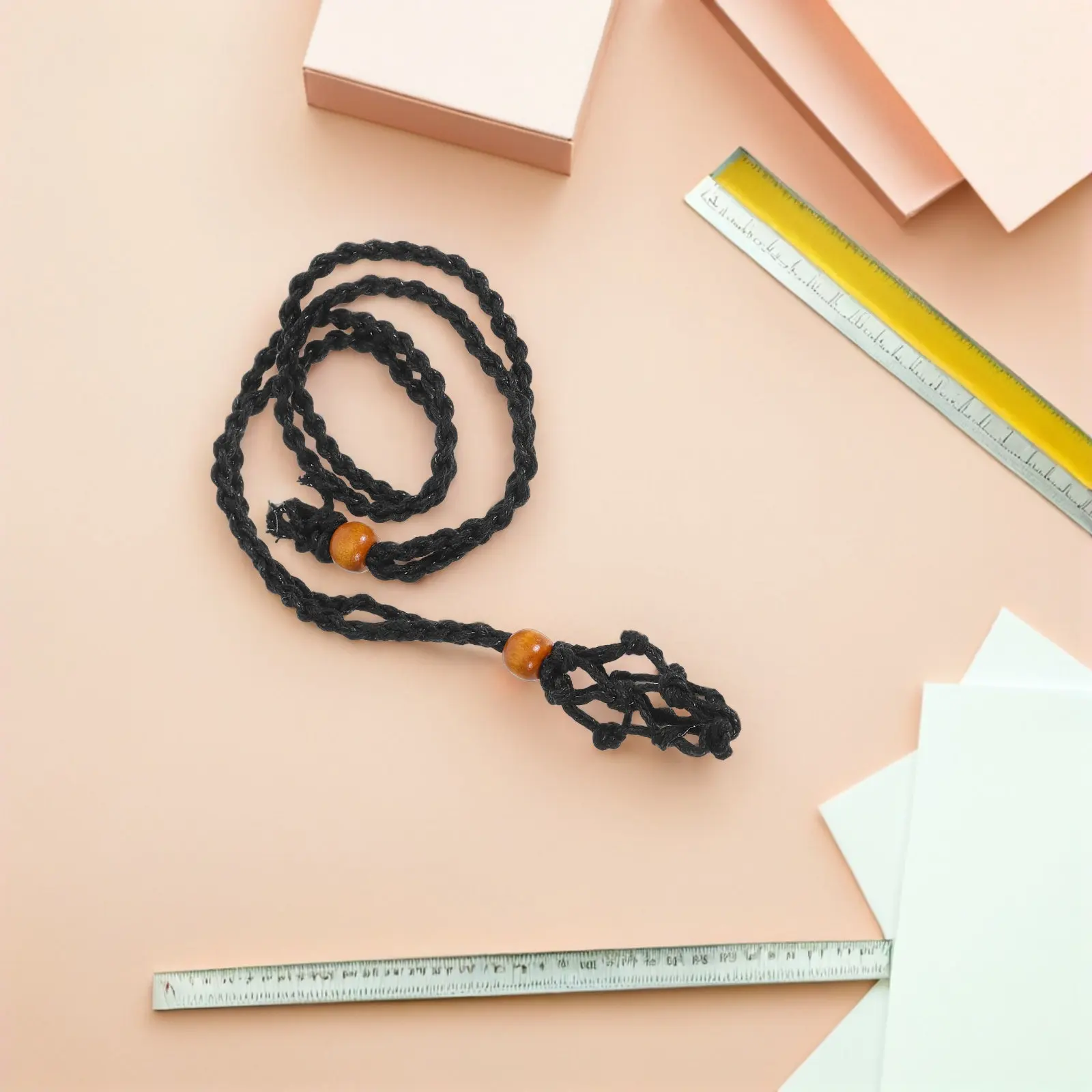 1Set Black Iron Wire and Waxed Cotton Thread Cord Combo Kit for DIY Necklace Bracelet Jewelry Making Creative Beginner Friendly - view 3