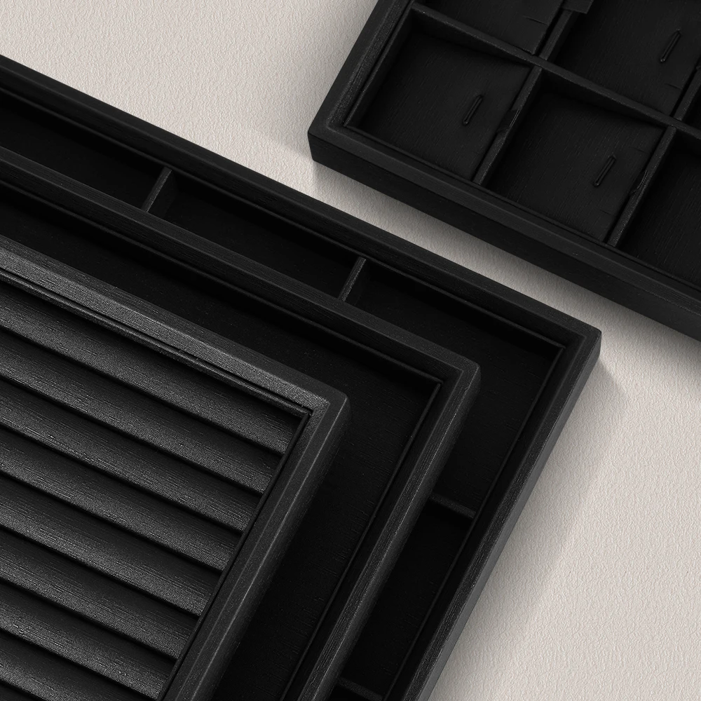 YinBeiNi 쌓을 수 있는 반지 귀걸이 목걸이 팔찌 보관 트레이, 보석 정리함 액세서리, 커버 포함 보관 트레이 P004