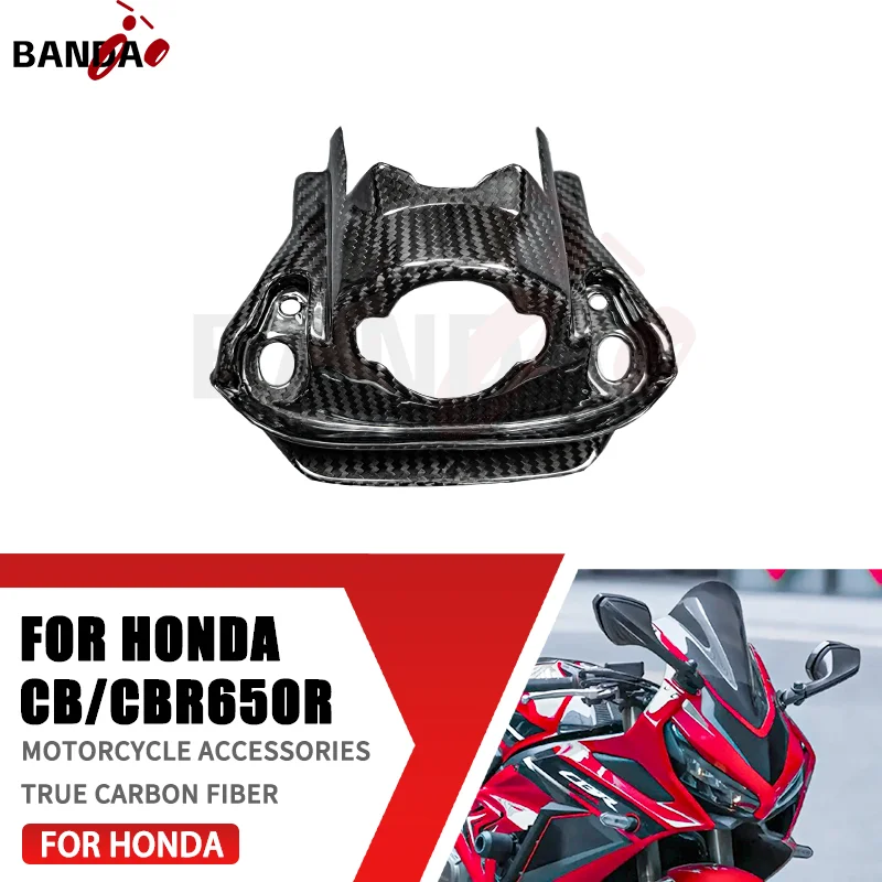 

For HONDA CBR650R CB650R 2017 2018 2019 2020-2023 100% 3K Pure Carbon Fiber Motorcycle Accessories Key cover, fairing kit