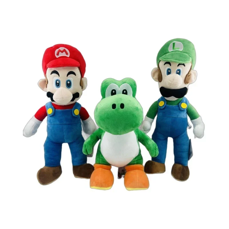 25-40cm Anime Super Mario Bros Luigi Yoshi Plush Doll Game Figures Decoration Children's Pillow Soft Stuffed Toys Birthday Gifts