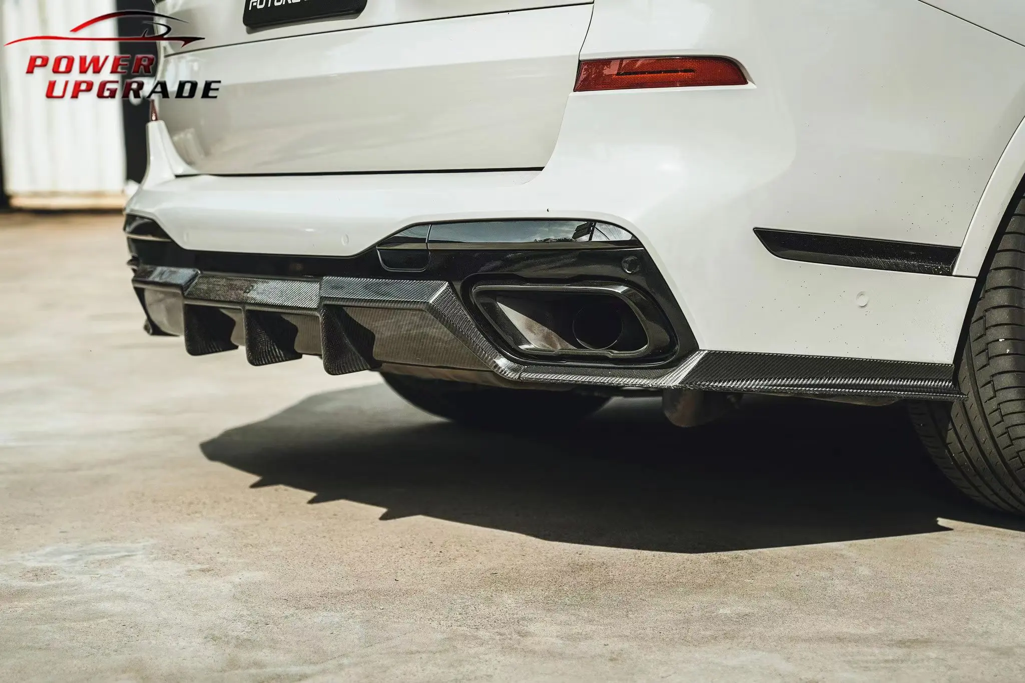 Rear Bumper Diffuser Lip For BMW G07 X7 M Sport 2019-2023 Carbon Fiber Bracket Spoiler Splitter