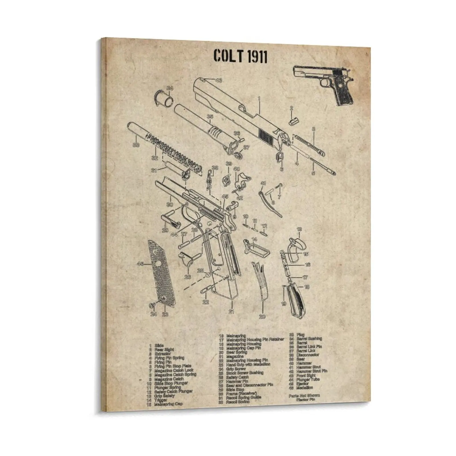 

Colt 1911, холст, картина, постер, гараж, пещера, дизайн, таблички, забавные настенные картины в рамке