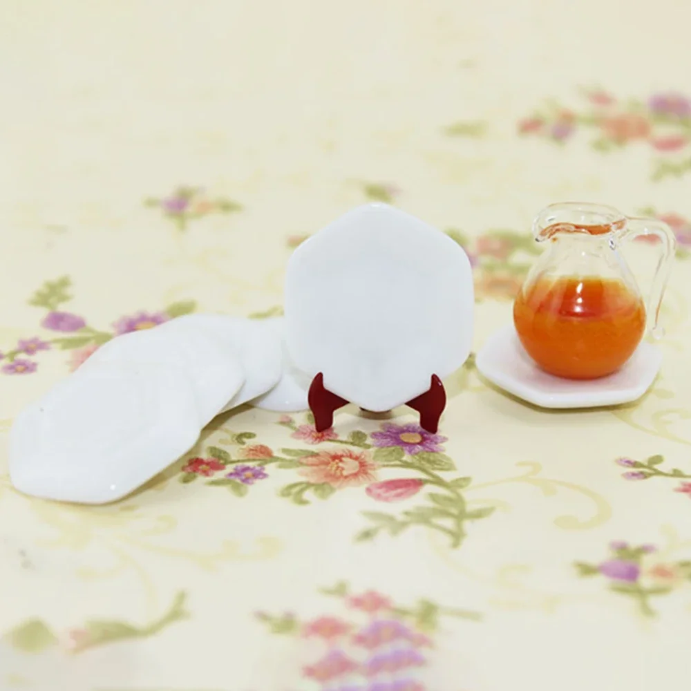 3 pezzi 1/12 accessori in miniatura per casa delle bambole mini piatto alimentare in ceramica simulazione cucina piatto di frutta giocattolo per la decorazione della casa delle bambole