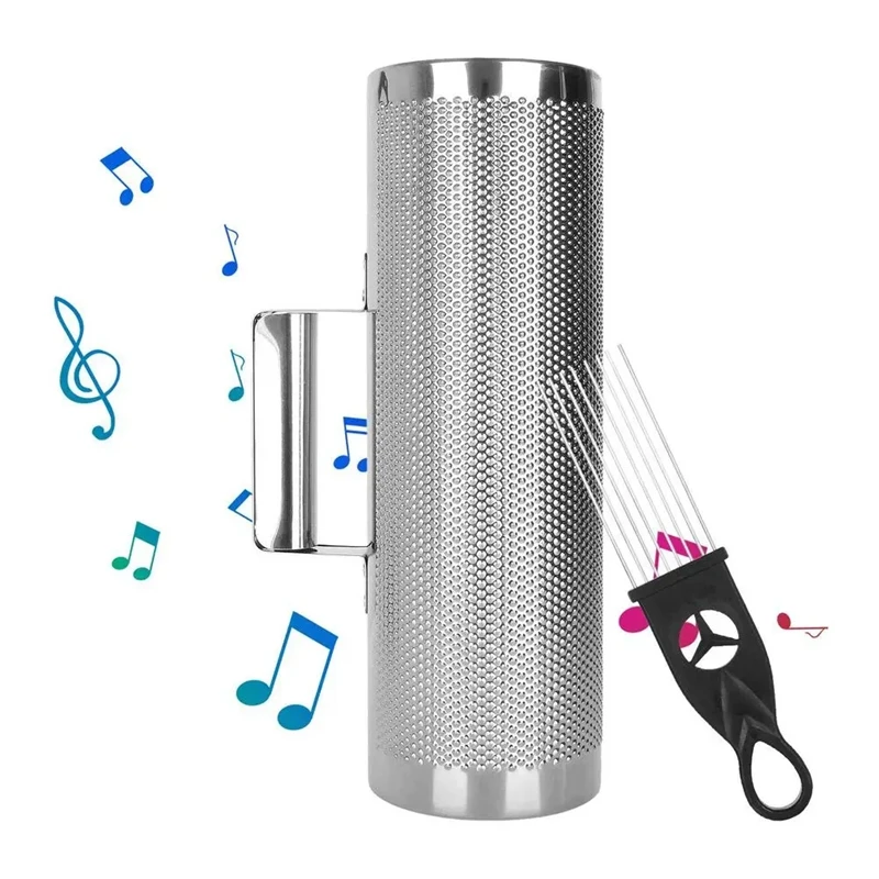 Musical Instruments Stainless Steel Percussion Guiro Instruments Set With Scraper Multifunctional Musical Training Tool Set