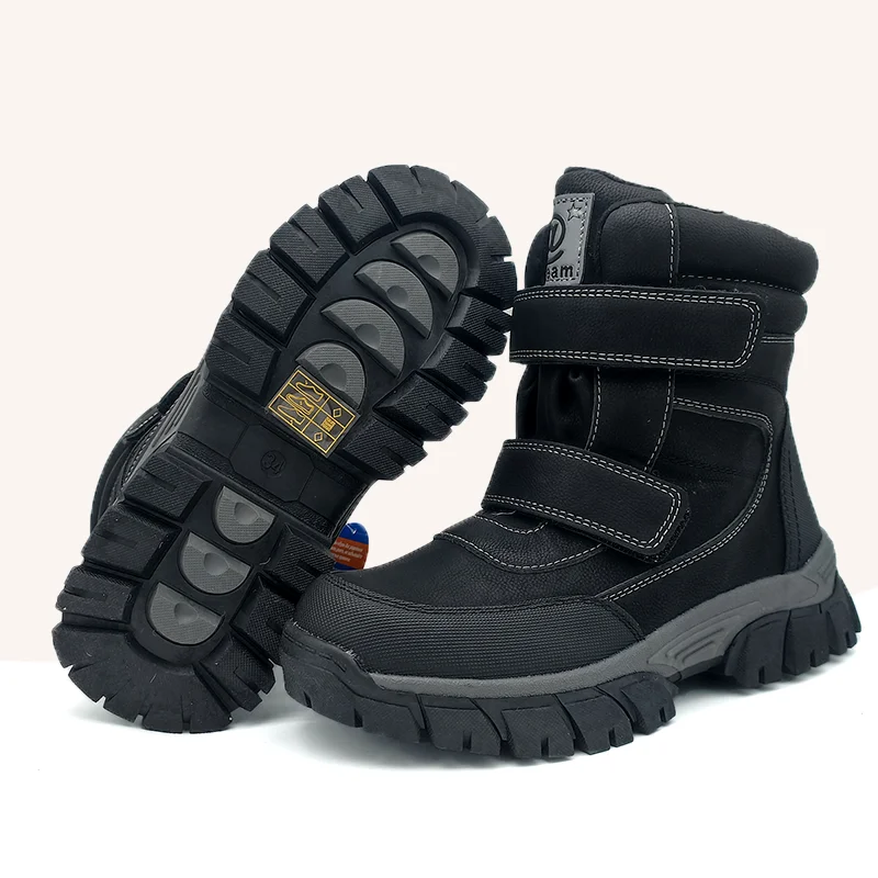 NEW 1pair Waterproof Boy Wool Snow Boots Winter Warm Leather Ski Children Boot,-40 or -30 degrees Kid Boot